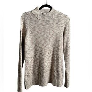 NWT Market & Spruce Women’s Mock Turtleneck Long Sleeve Tan Sweater - Size Large